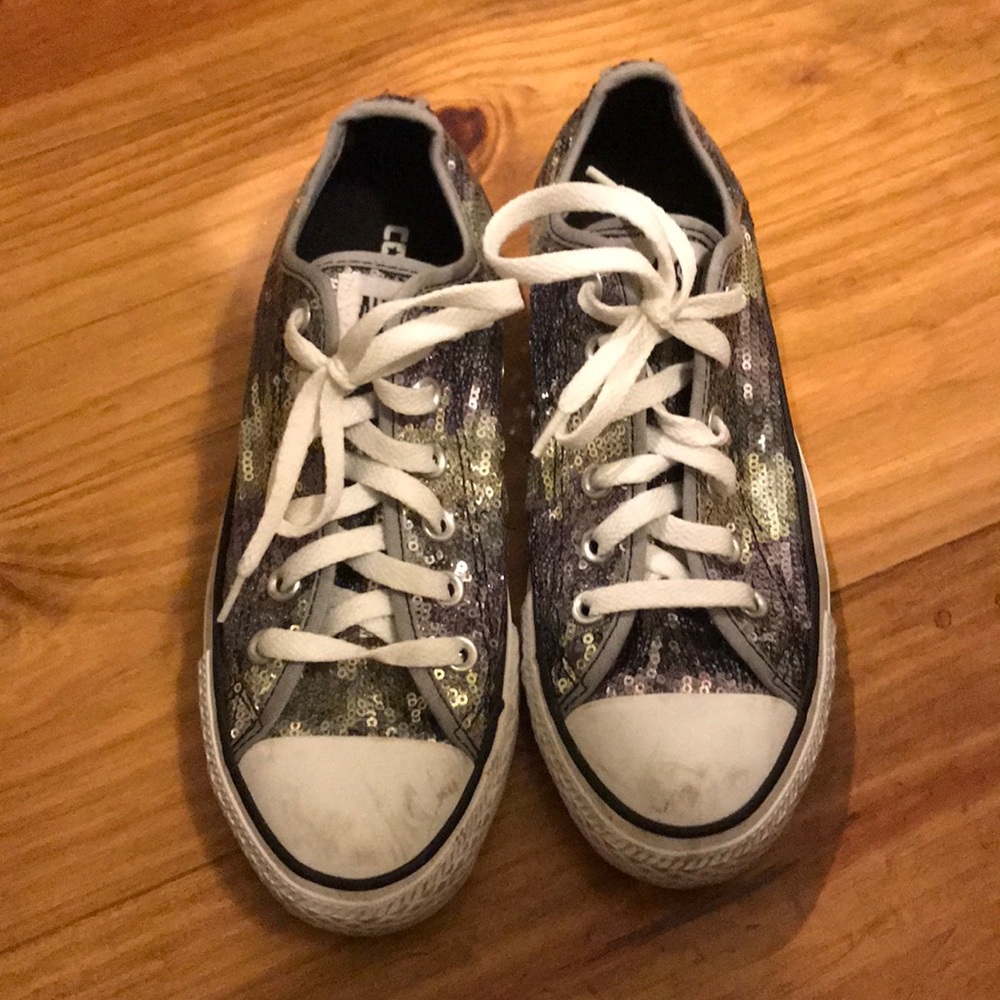 Multi color sequin low converse